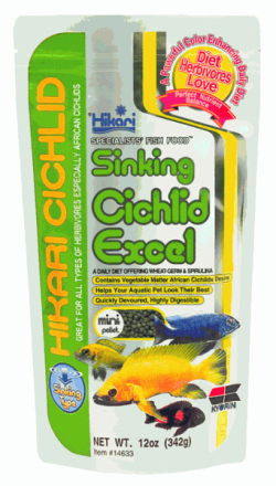 Hikari Cichlid Excel Sinking Mini Pellets 342g|