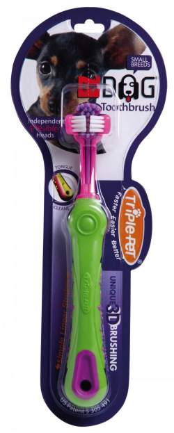 TriplePet Pet Toothbrush for Small Breed|