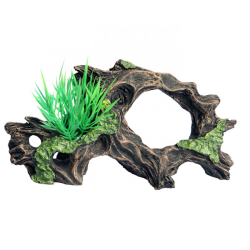 Aqua One Driftwood with Plant Fish Tank Ornament|