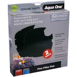 Aqua One Fine Filter Pad 2250UVC/2450UVC Advance & 2700UVC Nautilus 406s 2pk|