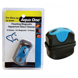 Aqua One Floating Magnet Cleaner Small for up to 5mm Glass|