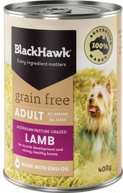 Black Hawk Adult Wet Can Grain Free Lamb 400g|