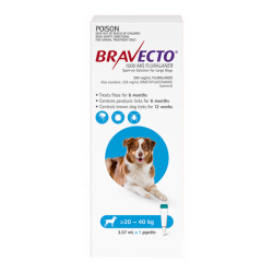 Bravecto Spot On for Large Dogs 20 - 40kg (Blue)|