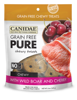 Canidae Grain Free Pure Chewy Treats with Wild Boar & Cherry 169g|