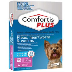 Comfortis Plus for Dogs Pink 2.3kg-4.5kg 6 Pack|