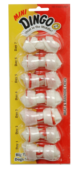 Dingo Rawhide Bone with Meat in the Middle 7-Pack|