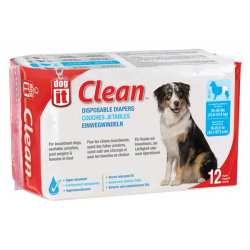 Dogit Clean Disposable Diapers Large 12 Pack|