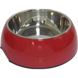 Dog 2-in-1 Melamine Dog Bowl Red 350mL|