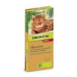 Drontal Allwormer Tablets For Large Cats 2 x 6kg Tablets|