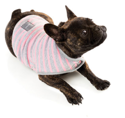 FuzzYard Wrap Vest Grey with Pink Stripe Size 4|