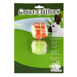 Green Critters Toy LOOFAH TWIN BALLS|