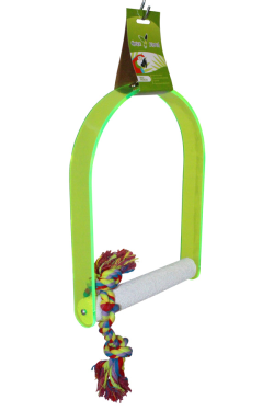 Green Parrot Toy ACRYLIC SWING LARGE|Bird Toy, Parrot Toy