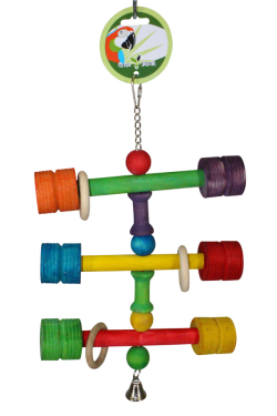 Green Parrot Toy DUMBELLS|Bird Toy, Parrot Toy