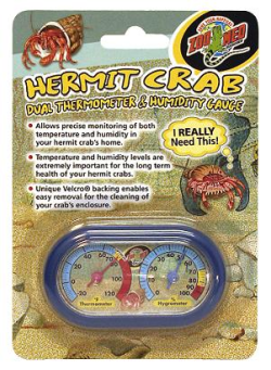 Zoo Med Hermit Crab Dual Thermometer & Humidity Gauge|