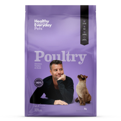 Healthy Everyday Pets Poultry Dry Cat Food 3kg|