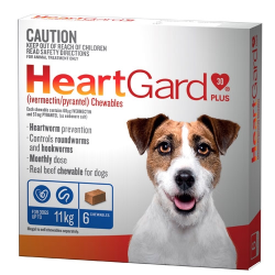 Heartgard Dogs Up to 11kg Small Dogs 6 Pack|