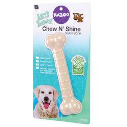 Kazoo Chew N Shine Nylon Bone Chicken Flavour Large|
