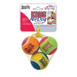 Kong Air Dog SqueakAir Birthday Ball Medium 3 Pack|