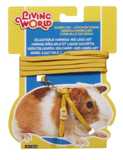 Living World Guinea Pig Harness & Lead Set Yellow|