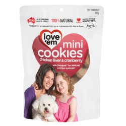 Love Em Mini Cookies Chicken Liver & Cranberry 300g|