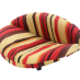 Luxury Designer Dog Bed Embrace Red Stripe|
