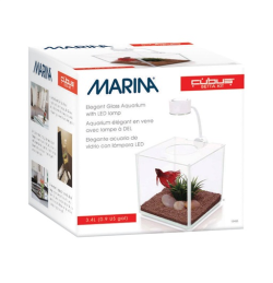 Marina Cubus Glass Betta Tank with LED Lamp 3.4 L|
