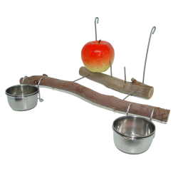 Natural Wood Fruit Holder with Bowls|