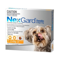 NexGard Chewables for Dogs 2-4kg 3 Pack|