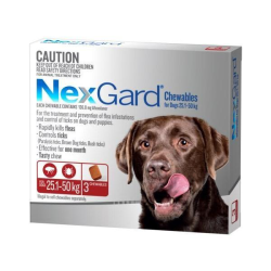 NexGard Chewables for Dogs 25.1-50kg 3 Pack|