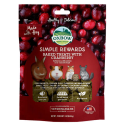 Oxbow Simple Rewards Baked Treats with Cranberry 80g|