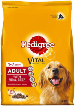 Pedigree Adult with Real Beef 20kg|