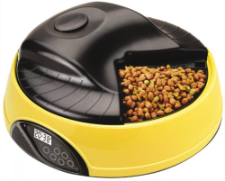 Prestige Automatic 4 Meal Pet Feeder - Model PF-04 (with LCD Screen) (Yellow)|
