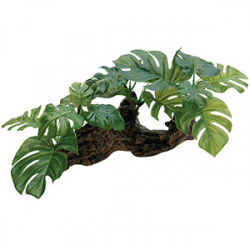 Reptile One Ornament Driftwood with Plastic Plant Medium|