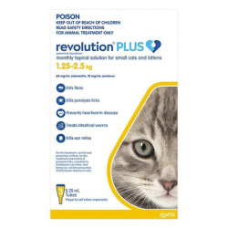 Revolution Plus Small Cat & Kitten YELLOW 1.25-2.5kg 3 Pack|
