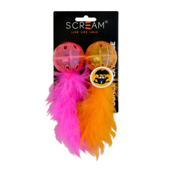 Scream Lattice Ball with Feather 2 Pack|