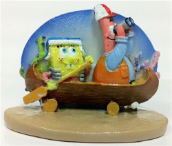 Spongebob Squarepants Spongebob & Patrick on Canoe Resin Ornament|