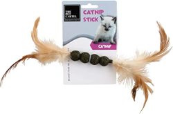 The Pet Cartel Catnip Stick Ball with Feathers|