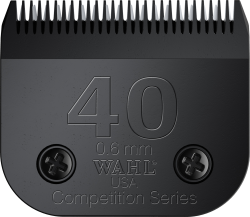 Wahl ULTIMATE Competition Clipper Blade Set #40 Size 0.6mm BLACK|