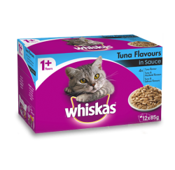 Whiskas Adult Pouches Tuna Flavours in Sauce 12 x 85g Box|