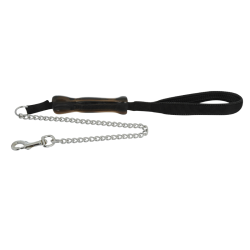 Yours Droolly Padded Chain Lead Heavy with Grip 60cm Black|