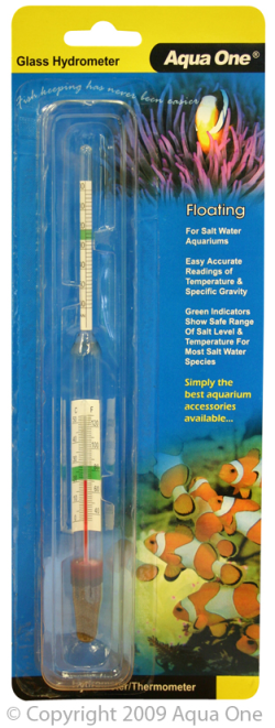Aqua One Glass Hydrometer / Thermometer|
