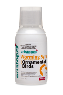 Aristopet Worming Syrup Plus Praziquantel for Ornamental Birds 125mL|