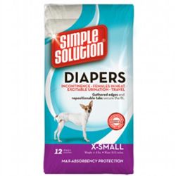 Simple Solution Disposable Diapers XSmall 12/Pack|