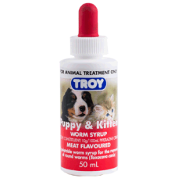 Troy Puppy & Kitten Worm Syrup 50mL|