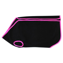 Prestige Cosy Fleece Dog Vest Black/Hot Pink L1 (38cm)|