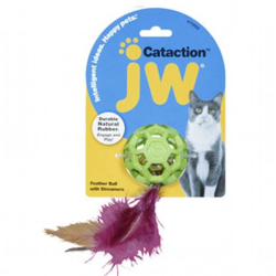 JW Cataction Feather Ball w/Bell|
