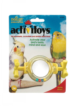 JW Insight Rattle Mirror Bird Toy|