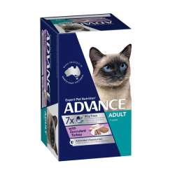 Advance Adult Cat Succulent Turkey 85g x 7 Trays/Box|