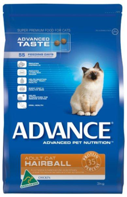 Advance Cat Adult Hairball, Chicken 3kg|