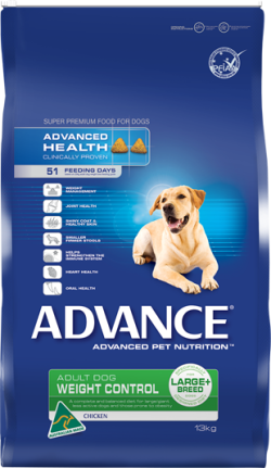 Advance Weight Control Large+ Breed, Chicken 13kg|